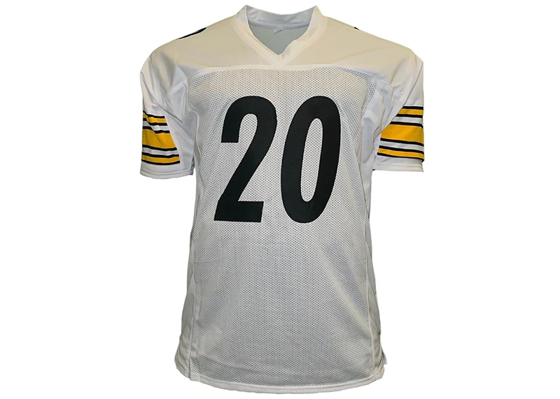 Rocky Bleier Signed Pittsburgh White Custom Football Jersey 4X SB Champ Insc JSA