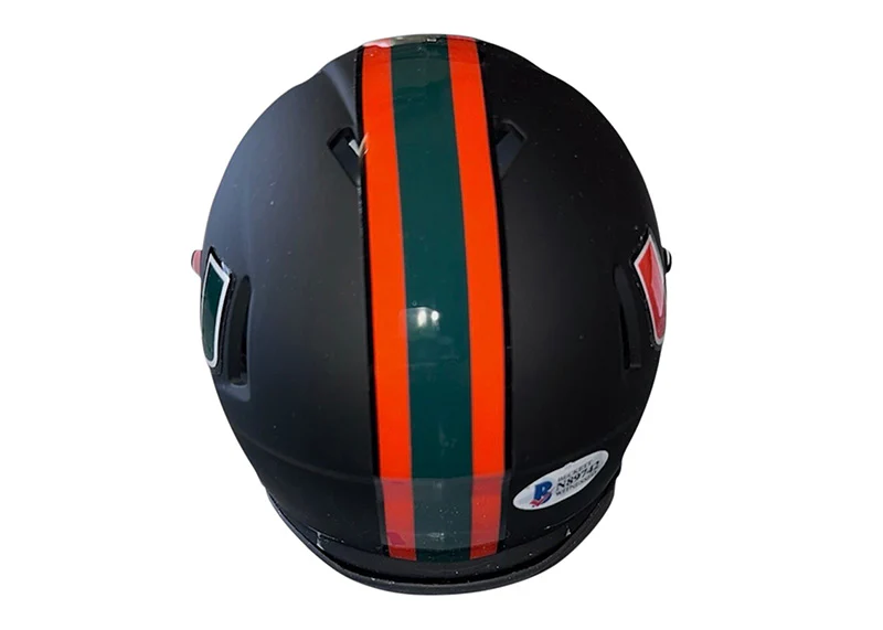 Warren Sapp Signed Miami Hurricanes Speed Mini Football Helmet (Beckett)