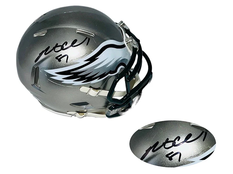 Brent Celek Philadelphia Eagles Autographed Flash Mini Helmet (JSA)