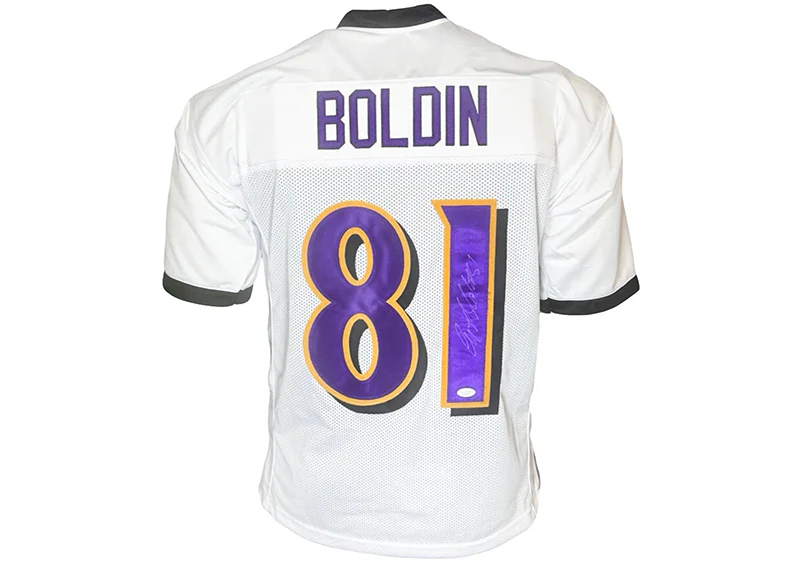 Anquan Boldin Signed Baltimore Custom White Football Jersey (JSA)
