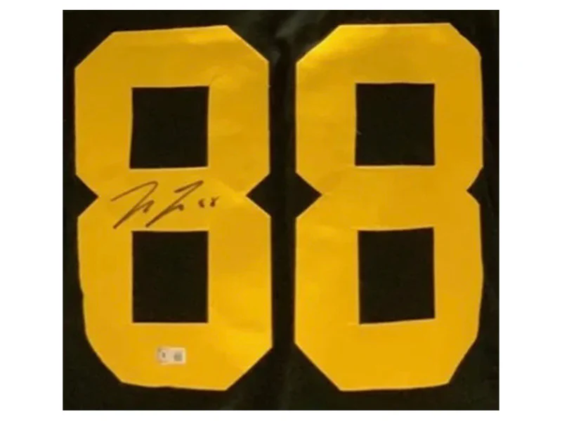 Pat Freiermuth Autographed Pittsburgh Pro Style Color Rush Football Jersey (Beckett)