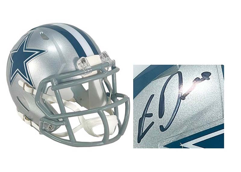 Rico Dowdle Signed Dallas Cowboys Speed Mini Football Helmet (JSA)