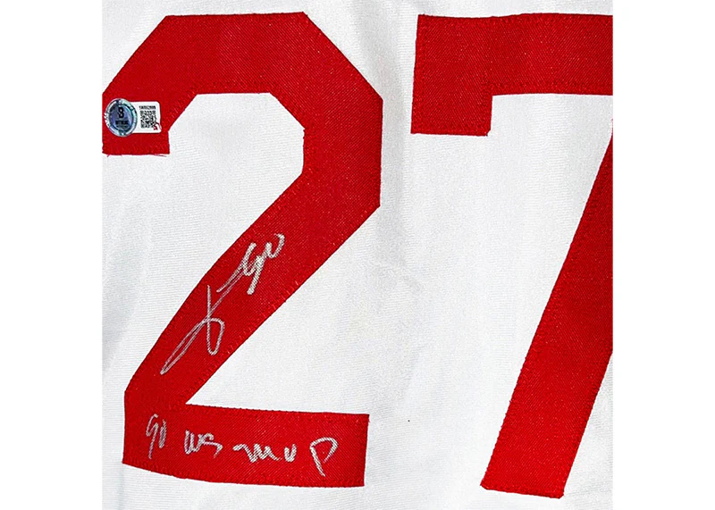 Jose Rijo Signed 90 WS MVP Insc Cincinnati Custom White Baseball Jersey Beckett