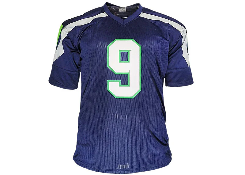 Kenneth Walker lll Signed Seattle Custom Blue Football Jersey Beckett