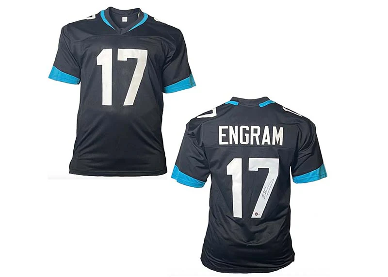 Evan Engram Signed Jacksonville Custom Black Football Jersey Beckett