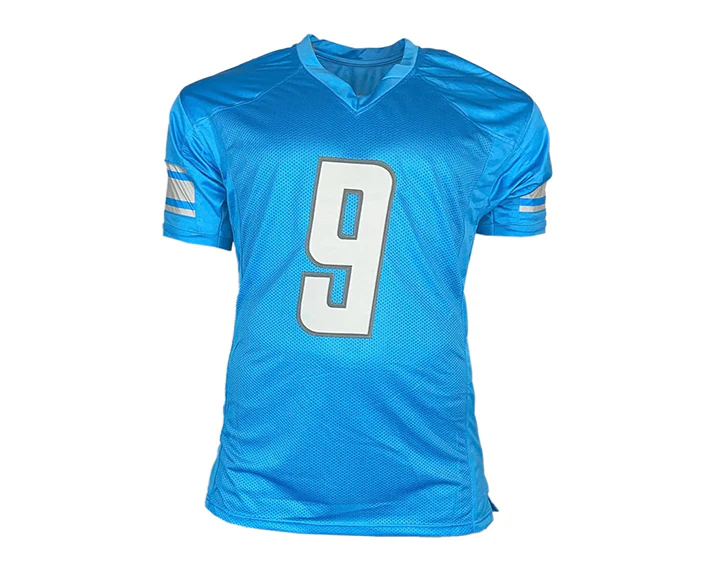 Jameson Williams Signed Detroit Custom Blue Football Jersey Beckett