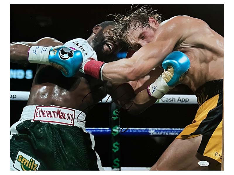 Floyd Mayweather Jr. Autographed 16x20 Photo Vs Logan Paul JSA