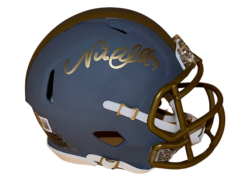 Nick Chubb Cleveland Browns Slate Mini Helmet JSA