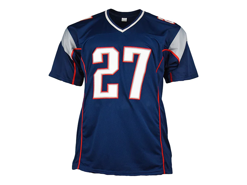 JC Jackson Autographed New England Blue Pro Style Football Jersey (JSA)