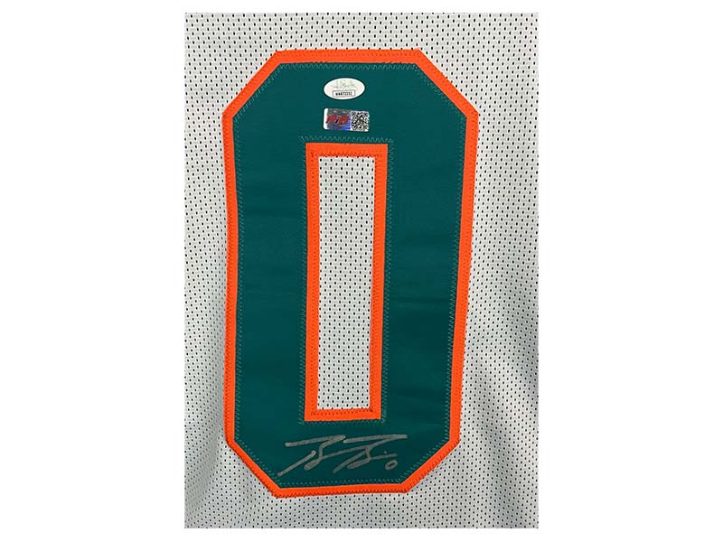 Braxton Berrios Autographed Miami ?White Football Jersey (JSA)