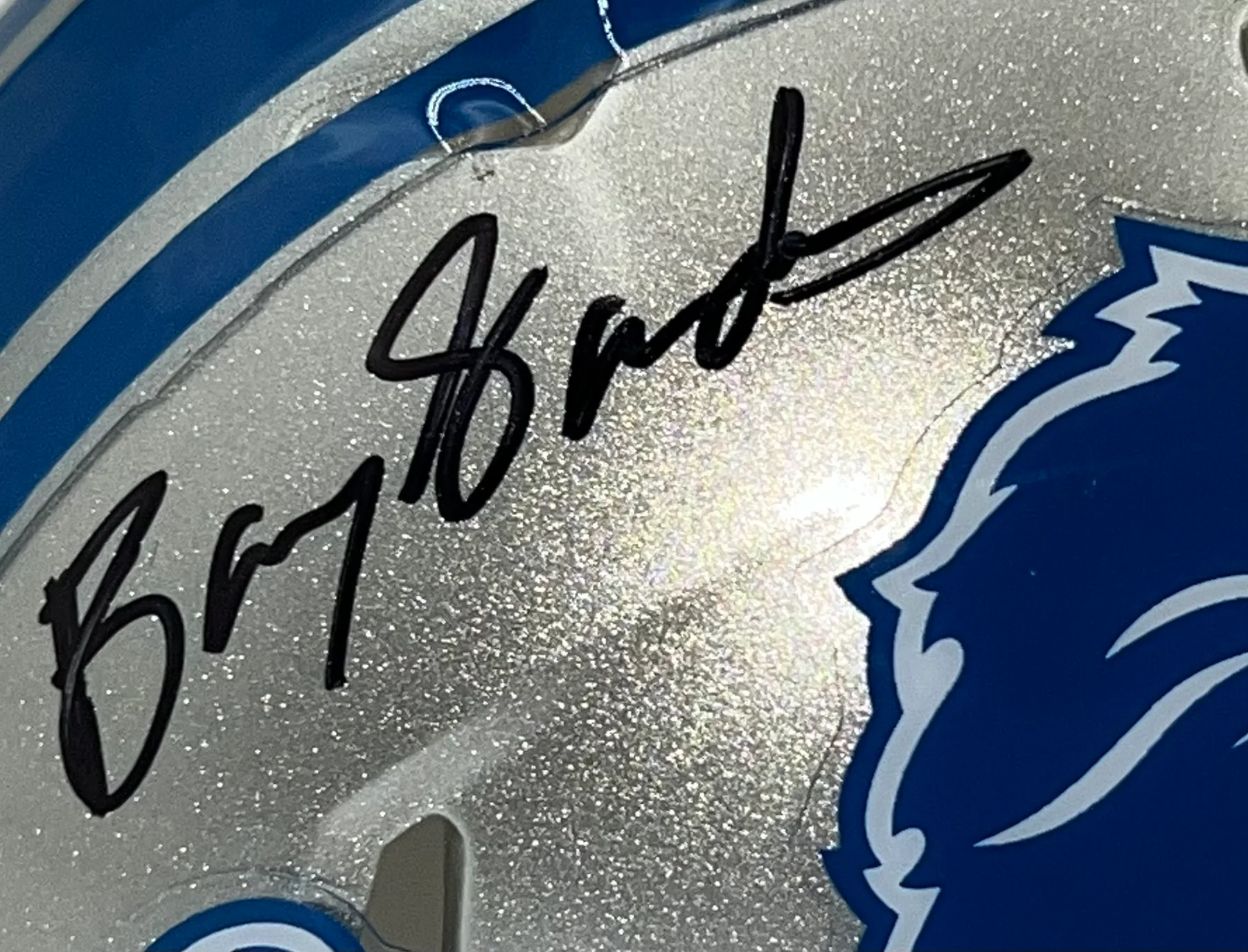 Barry Sanders Signed Detroit Lions 17-23 Throwback Mini Speed Helmet JSA