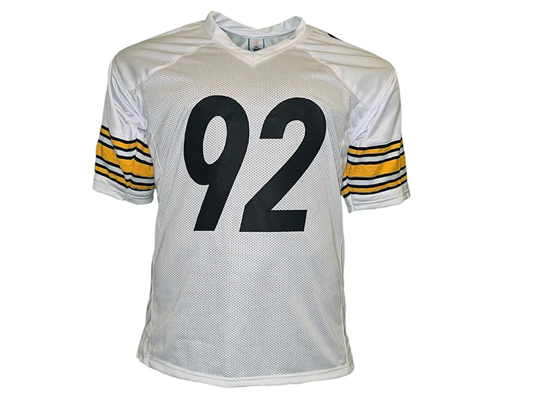 James Harrison Signed Pittsburgh Custom White Football Jersey JSA