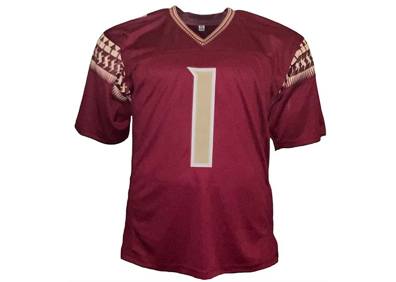 Winston Wright Jr. Signed Custom Collage Football Jersey JSA