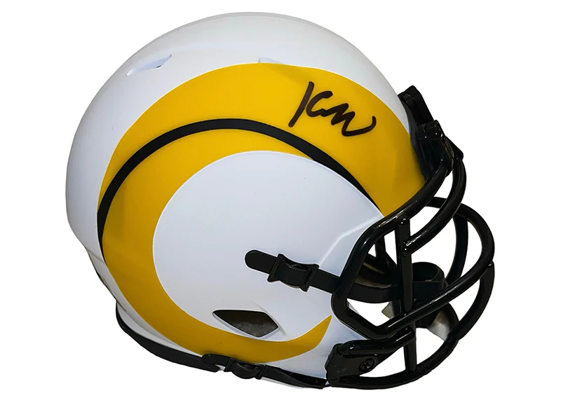 Kyren Williams Signed Los Angeles Rams Lunar Mini Football Helmet Beckett