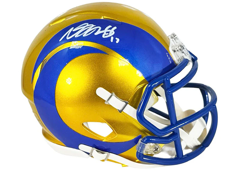 Davante Adams Signed Los Angeles Rams Flash Mini Football Helmet JSA