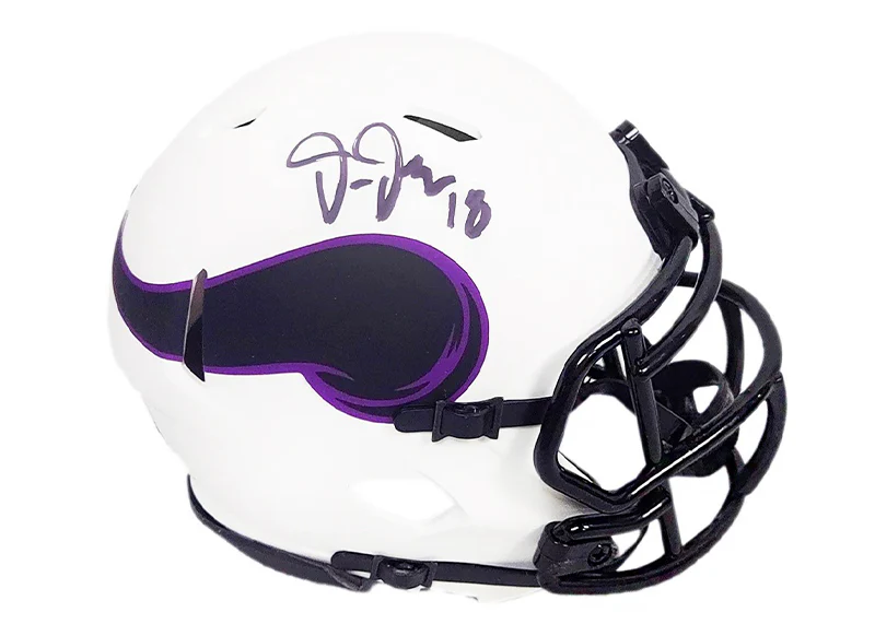 Justin Jefferson Signed Minnesota Vikings Lunar Eclipse Speed Mini Football Helmet (Beckett)