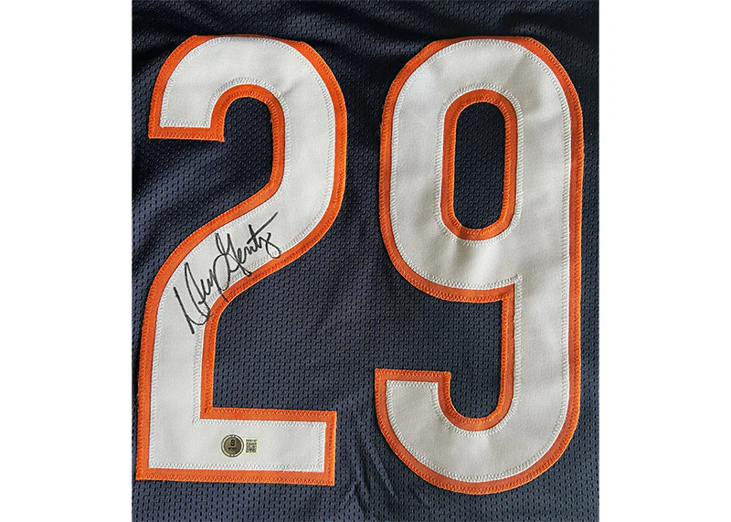 Dennis Gentry Signed Custom Blue Football Jersey?Beckett