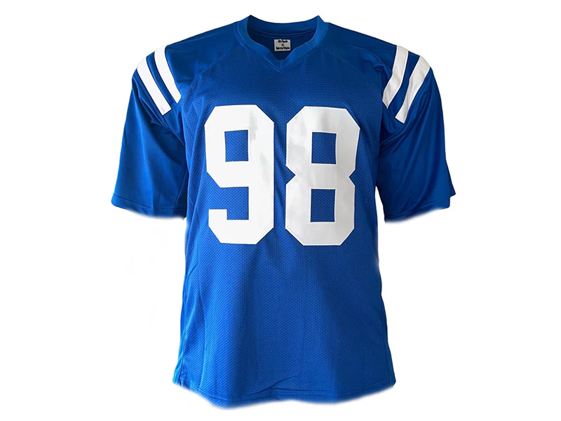 Robert Mathis Autographed Indianapolis Pro Blue Football Jersey (JSA)