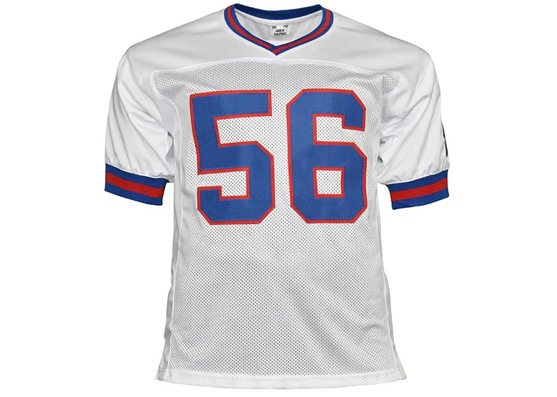 Lawrence Taylor Signed New York Custom Stat White Football Jersey JSA