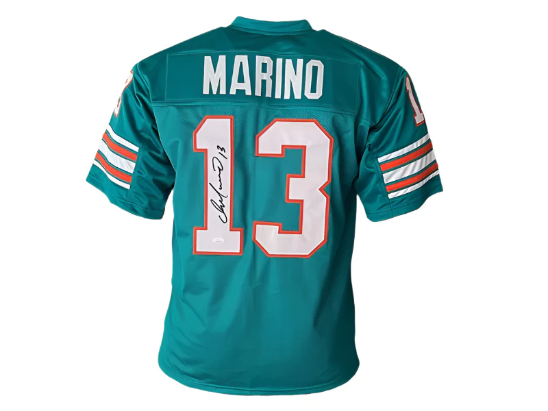 Dan Marino Autographed Miami Teal Custom Football Jersey (JSA)