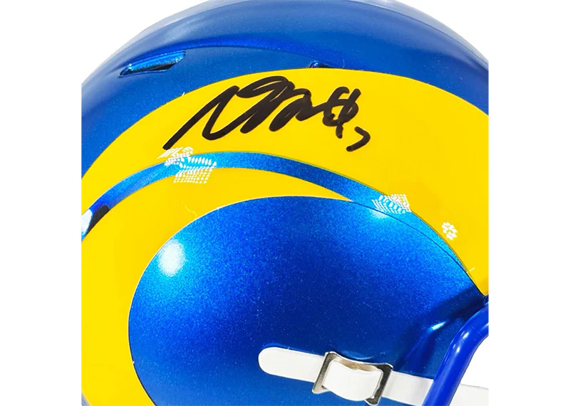 Davante Adams Signed Los Angeles Rams Speed Mini Football Helmet (JSA)