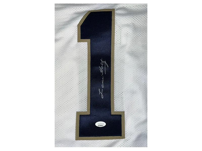 Lou Holtz Autographed College White Football Jersey (JSA)