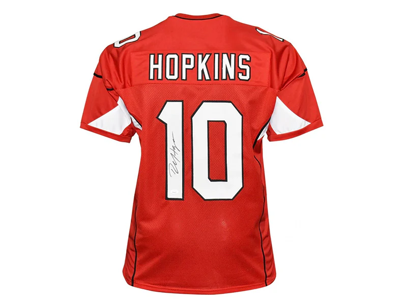 DeAndre Hopkins Autographed Arizona Pro Red Football Jersey (JSA)