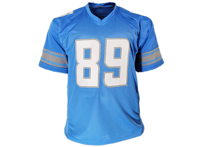 Brock Wright Signed custom Blue Football Jersey (JSA)