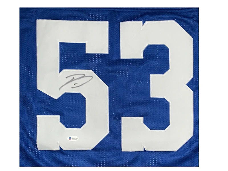 Darius Leonard Autographed Indianapolis Blue Pro Style Football Jersey (JSA)
