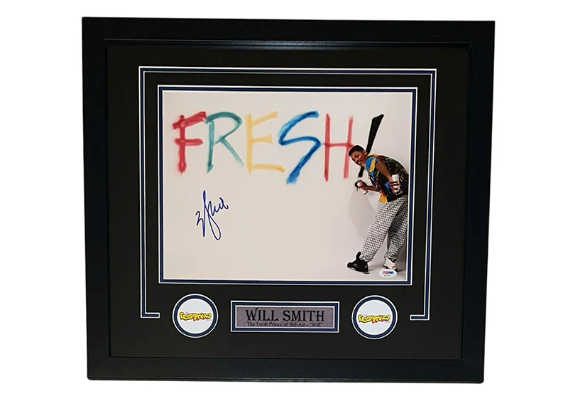 Will Smith The Fresh Prince Of Bel Air Signed 20x22 Framed Photo PSA