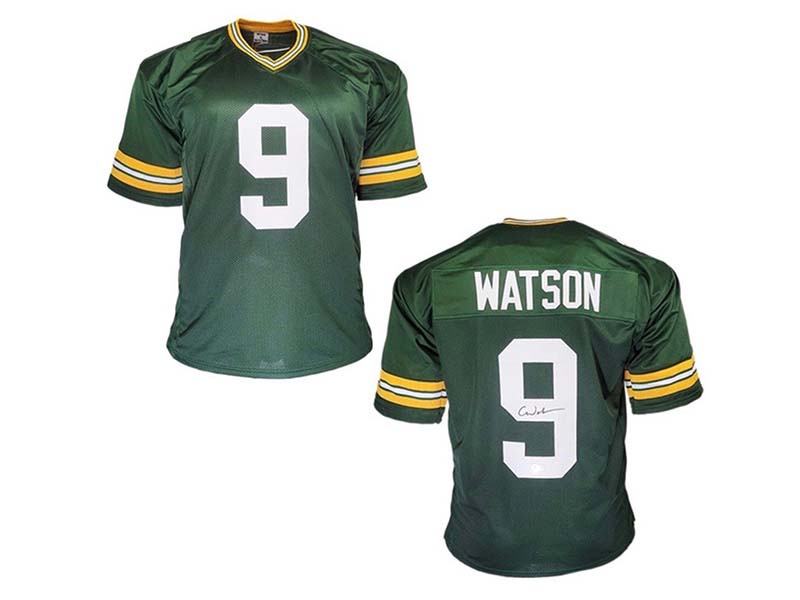 Christian Watson Signed Green Bay Custom Green Football Jersey (Beckett)