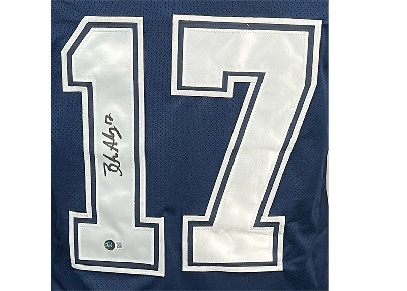 Brandon Aubrey Signed Dallas Custom Blue Football Jersey Beckett
