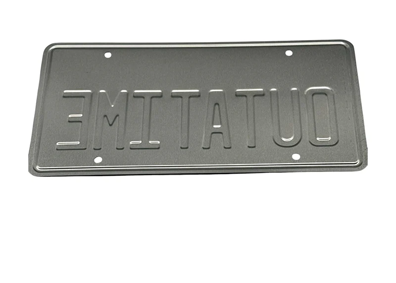 Michael J Fox Signed OUTATIME License Plate Back to the Future Beckett Authentic