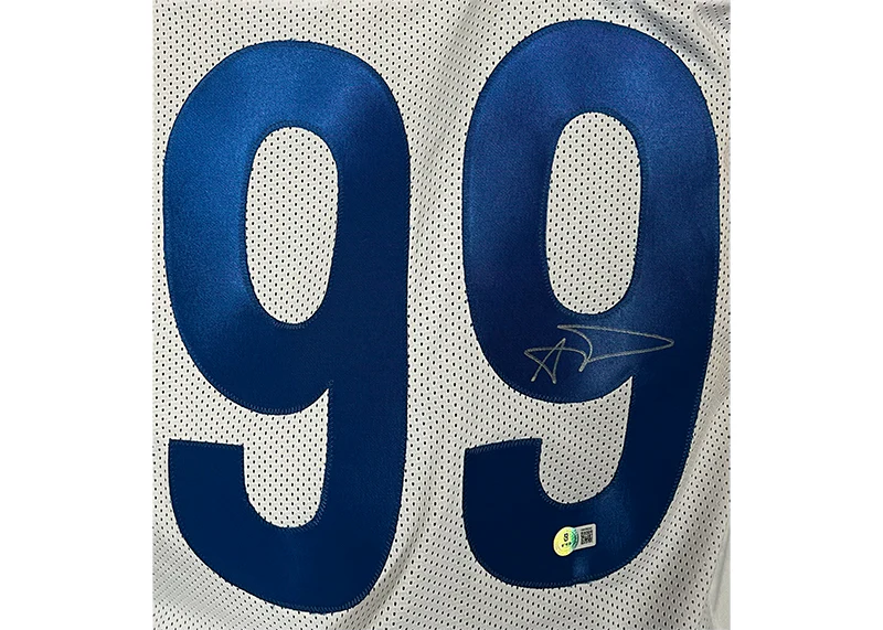 Aaron Donald Signed Los Angeles Custom White Football Jersey Beckett