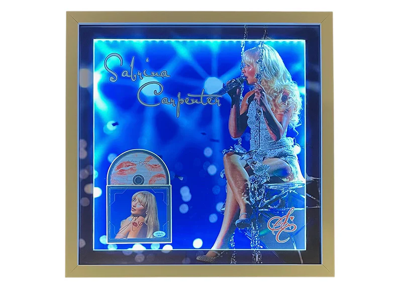 Sabrina Carpenter Signed 21x21 3D Light Up Framed CD JSA