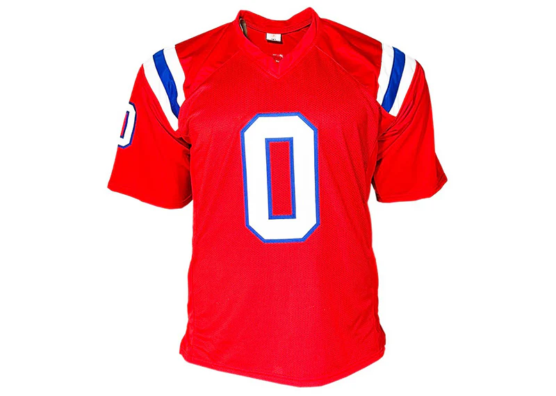 Christian Gonzalez Signed New England Custom Red Football Jersey Beckett