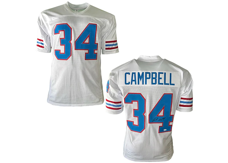 Earl Campbell Signed Houston Custom Football Jersey White (JSA)