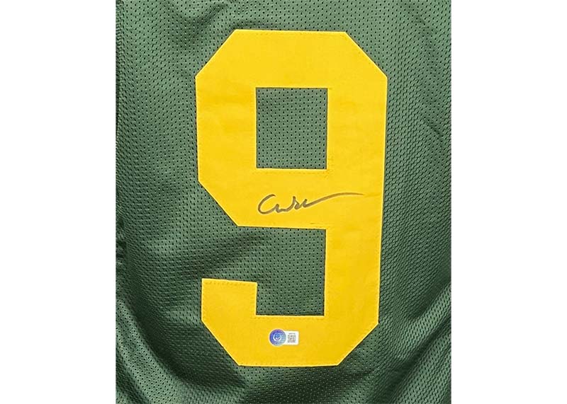 Christian Watson Signed Green Bay Custom Green Football Jersey (Beckett)