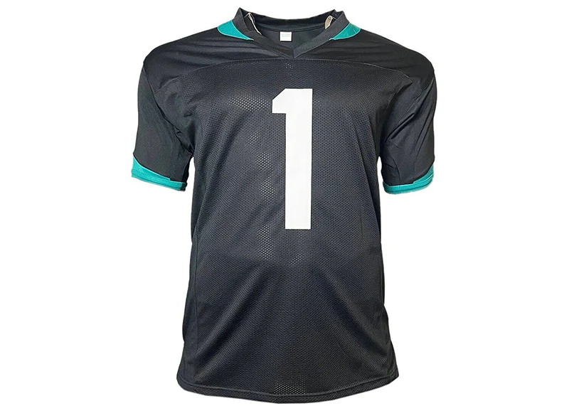 Travis Etienne Signed Jacksonville Custom Black Football Jersey (Beckett)