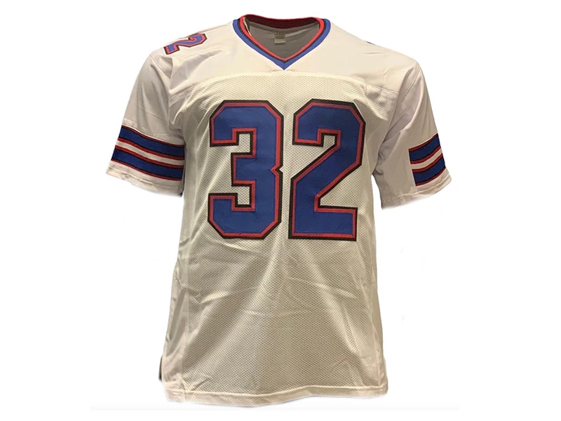 OJ Simpson Autograhed Buffalo Pro-Style White Football Jersey (JSA)