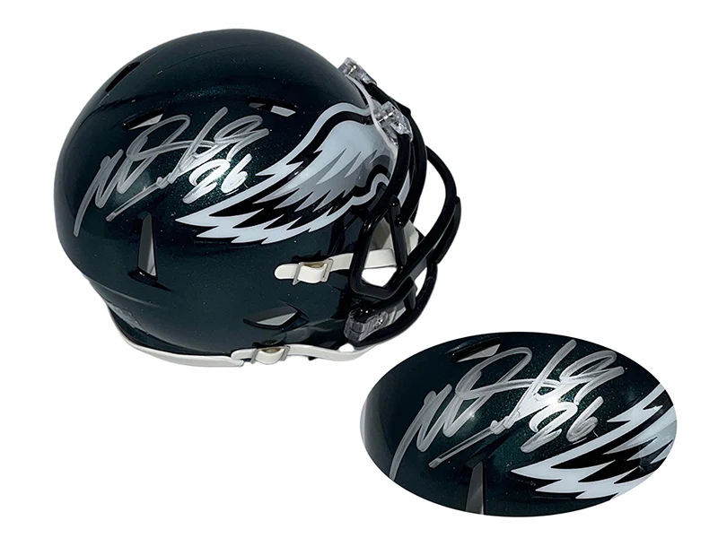 Miles Sanders Philadelphia Eagles Autographed Speed Mini Helmet (JSA)