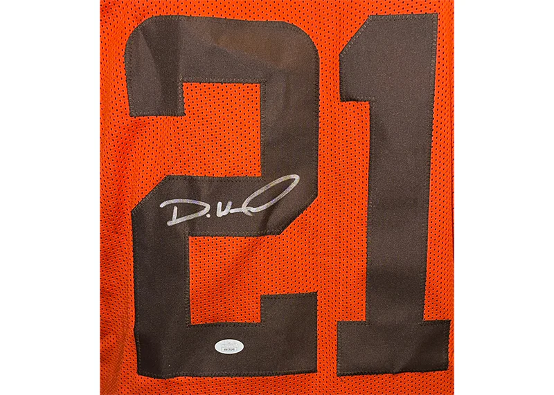 Denzel Ward Signed Cleveland Custom Orange Football Jersey JSA