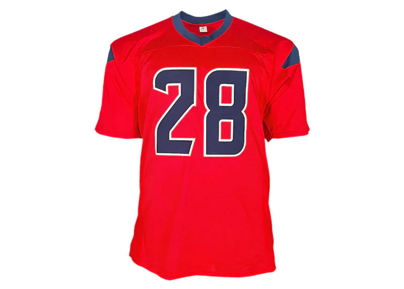 Joe Mixon Autographed Houston Custom Red Football Jersey  (JSA)