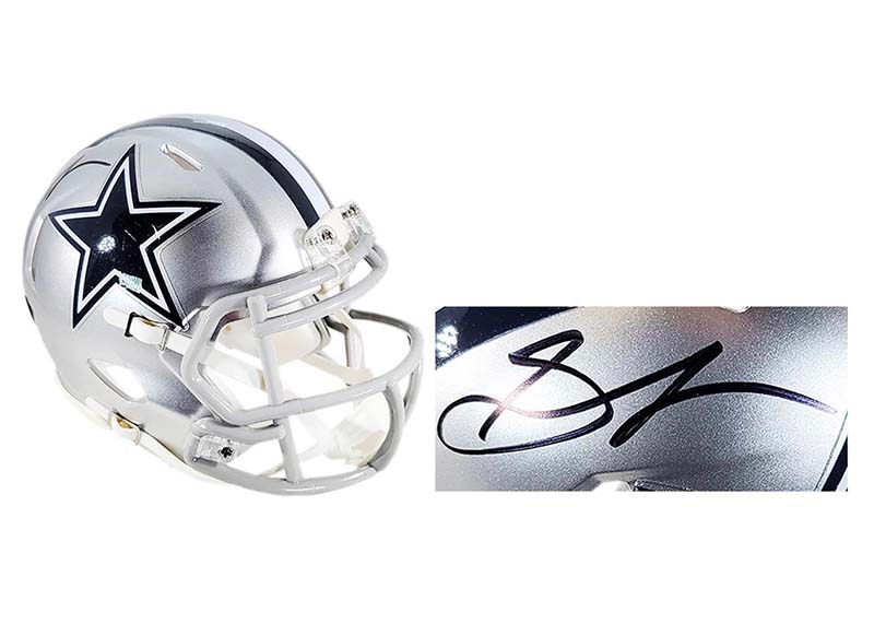Stephon Gilmore Signed Dallas Cowboys Speed Mini Football Helmet (JSA)