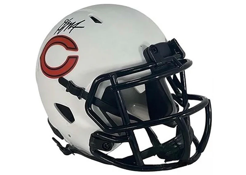 DJ Moore Chicago Bears Autographed Signed Lunar Mini Helmet JSA