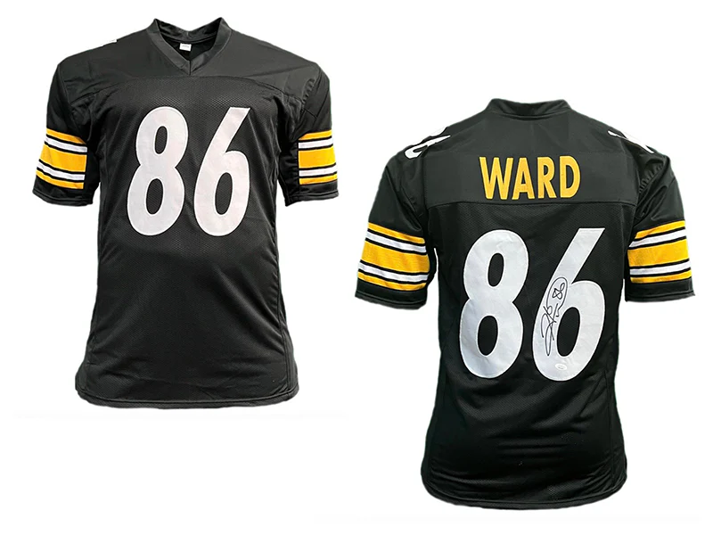 Hines Ward Autographed Pittsburgh Pro Style Black Football Jersey (JSA)