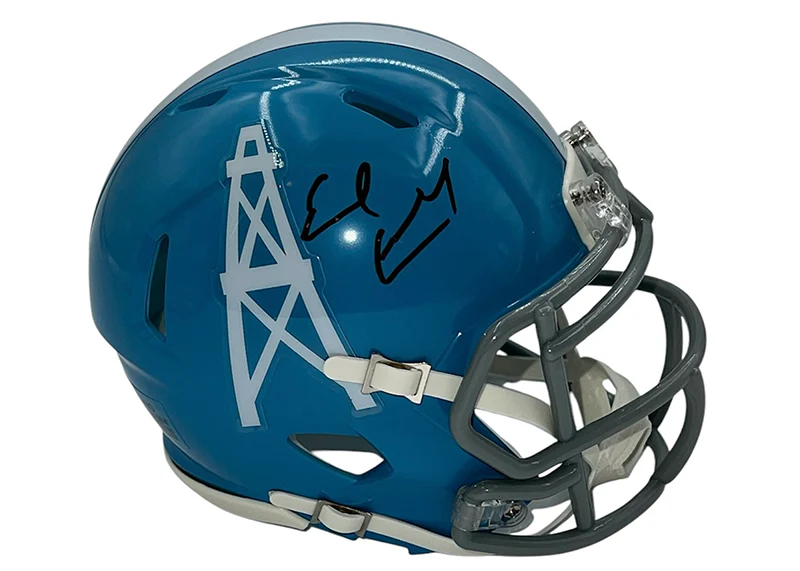 Earl Campbell Signed Houston Oilers Throwback Mini Helmet JSA