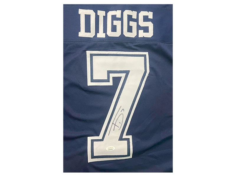 Trevon Diggs Autographed Dallas Blue Pro Style Football Jersey JSA