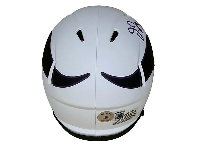 Justin Jefferson Signed Minnesota Vikings Lunar Eclipse Speed Mini Football Helmet (Beckett)