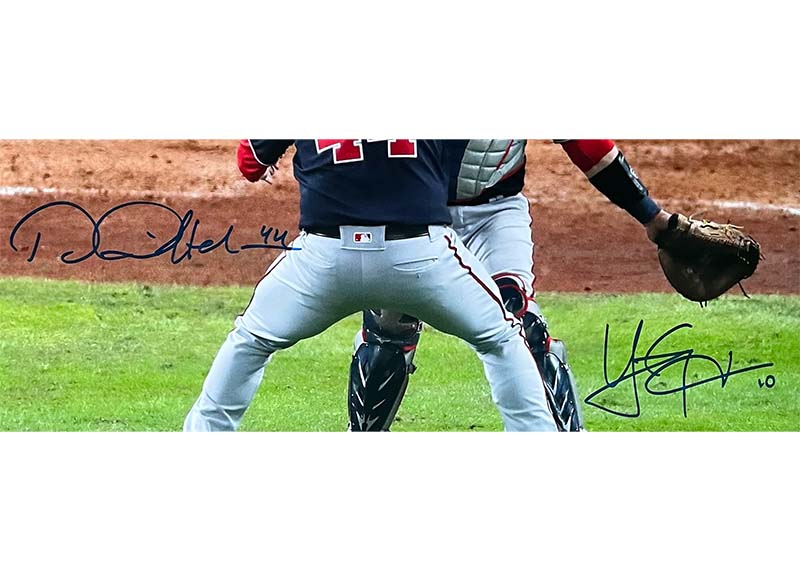 Daniel Hudson and Yan Gomez Signed Washington Nationals 16��20 Photo PSA